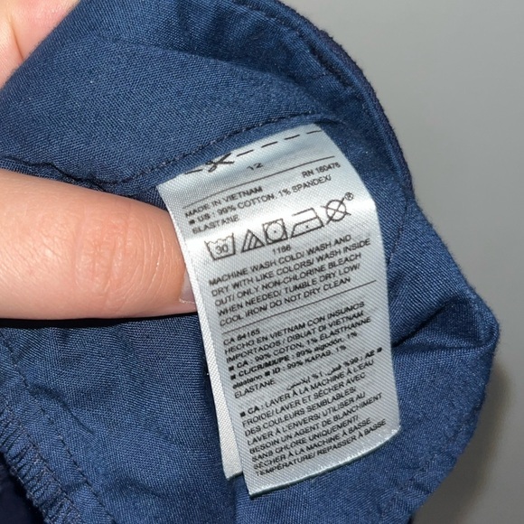 OLD NAVY High Rise Navy Blue Button Fly Shorts Size 12 - Picture 8 of 12